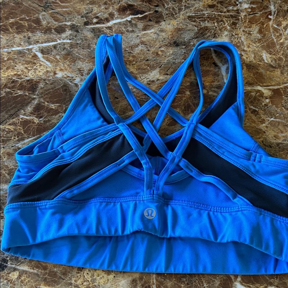 lululemon athletica Blue and Black Sports Bra
